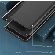 Samsung Galaxy A17 Smart Clear View Flip-deksel - Svart