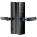 Smart elektronisk dørlås med fingeravtrykk, passord, IC-kort og styring via Tuya-appen - låsekropp på 17cm (Åpen Emballasje - Utmerket)