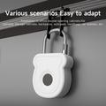 Smart hengelås med fingeravtrykk og elektronisk nøkkel - hvit