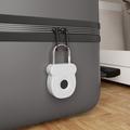 Smart hengelås med fingeravtrykk og elektronisk nøkkel - hvit