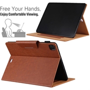 iPad Air 13 2024/2025/2026/iPad Pro 12.9 2018/2020/2021/2022 Smart Folio-etui - Brun