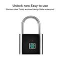 Smart hengelås med fingeravtrykkslås - svart