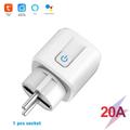 Smart Plug 16A/20A WiFi-stikkontakt for Amazon Alexa Google Assistant - Hvit/EU-plugg/20A