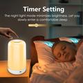 Smart Touch-sengelampe Bluetooth Nattlampe med dimbar farge Nattlampe med utendørs musikk Bordlampe med berøringsfunksjon