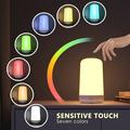Smart Touch-sengelampe Bluetooth Nattlampe med dimbar farge Nattlampe med utendørs musikk Bordlampe med berøringsfunksjon