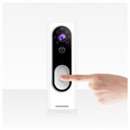 Smart Trådløs Video Dørklokke Kamera med PIR Bevegelsesdetektor - Hvit