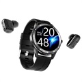 Smartwatch med TWS Øretelefoner BTX6 - Bluetooth 5.0 - Svart