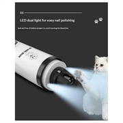Smehnser M5 Elektrisk neglekvern for kjæledyr med LED-lys - hvit