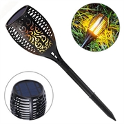 LED-lys med solcelleflamme - 33 lysdioder, 2 stk.