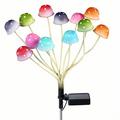 Solcellelampe med sopp i hagen - 12 lysdioder - fargerik