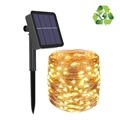 Solar Vanntett IP67 LED Stry Fairy Lampe - 32m - Gul