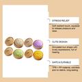 Ensfarget dumpling squishy stressleke med dampkurv - lilla