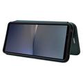 Sony Xperia 1 VI Flip-deksel - Karbonfiber - Grønn