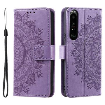 Sony Xperia 1 VI Mandala Series Lommebok-deksel - Lilla