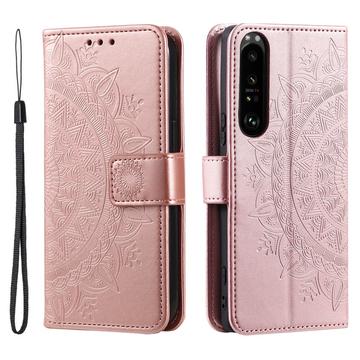 Sony Xperia 1 VI Mandala Series Lommebok-deksel - Roségull