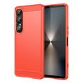 Sony Xperia 1 VII børstet TPU-deksel - karbonfiber