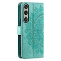 Sony Xperia 1 VII Mandala Series Lommebok-deksel - Grønn