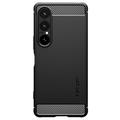 Sony Xperia 1 VII Spigen Rugged Armor TPU-deksel - Svart