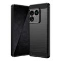 Sony Xperia 1 VIII Børstet TPU-deksel - karbonfiber
