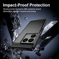 Sony Xperia 1 VIII Børstet TPU-deksel - karbonfiber - svart