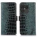 Sony Xperia 1 VIII Crocodile Series Lommebok-deksel i Lær med RFID - Grønn