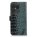 Sony Xperia 1 VIII Crocodile Series Lommebok-deksel i Lær med RFID - Grønn