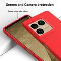 Sony Xperia 1 VIII Flytende silikon-deksel med håndstropp - Rød