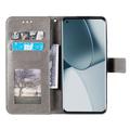 Sony Xperia 1 VIII Mandala Lommebok-deksel med håndleddsstropp - grå