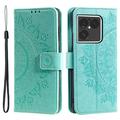 Sony Xperia 1 VIII Mandala Lommebok-deksel med håndleddsstropp - mintgrønn