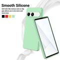 Sony Xperia 10 VII Flytende silikon-deksel med håndstropp - grønn