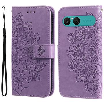 Sony Xperia 10 VII Mandala Series Lommebok-deksel - Lilla