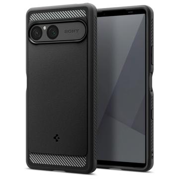 Sony Xperia 10 VII Spigen Rugged Armor TPU-deksel - Svart