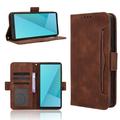 Sony Xperia 10 VIII Kortholder Lommebokveske - brun