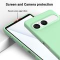 Sony Xperia 10 VIII Flytende silikon-deksel med håndstropp - Grønn