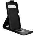 Sony Xperia 10 VIII vertikalt flip-etui med stativ - svart
