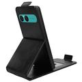 Sony Xperia 10 VIII vertikalt flip-etui med stativ - svart