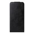 Sony Xperia 10 VIII vertikalt flip-etui med stativ - svart