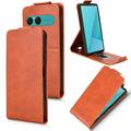 Sony Xperia 10 VIII vertikalt flip-etui med stativ - Brun