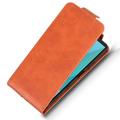Sony Xperia 10 VIII vertikalt flip-etui med stativ - Brun