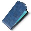 Sony Xperia 10 VIII vertikalt flip-etui med stativ - mørkeblå