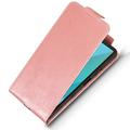 Sony Xperia 10 VIII vertikalt flip-etui med stativ - Roségull