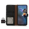 Sony Xperia 10 VIII lommebokveske i lær med RFID - svart
