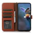Sony Xperia 10 VIII lommebokveske i lær med RFID - Brun