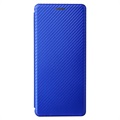 Sony Xperia 5 III Flip-deksel - Karbonfiber - Blå