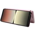 Sony Xperia 5 IV Flip-deksel - Karbonfiber - Roségull