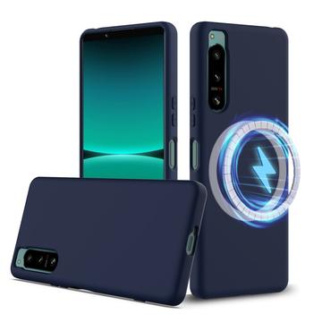 Sony Xperia 5 IV Liquid Silikondeksel - MagSafe-kompatibel - Mørkeblå