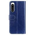 Sony Xperia 5 IV Lommebok-deksel med Magnetisk Lukning - Blå