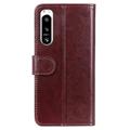 Sony Xperia 5 IV Lommebok-deksel med Magnetisk Lukning - Brun