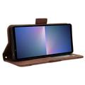Sony Xperia 5 V Lommebok-deksel med Kortholder - Brun