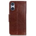 Sony Xperia 5 V Elegant Series Lommebok-deksel - Brun